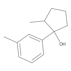 2-Methyl-1-(3-methylphenyl)cyclopentan-1-ol结构式