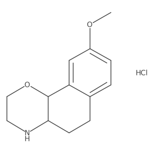 (+)-3,4,4a,5,6,10b-Hexahydro-9-methoxy-2H-naphtho[1,2-b][1,4]oxazin, HCl结构式
