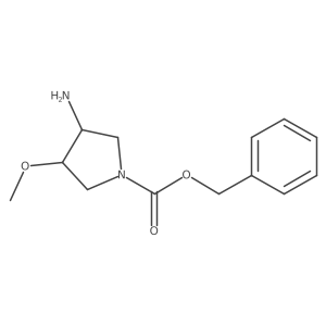 trans-Benzyl 3-amino-4-methoxypyrrolidine-1-carboxylate结构式
