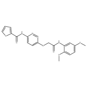 N-(6-((2-((2,5-dimethoxyphenyl)amino)-2-oxoethyl)thio)pyridazin-3-yl)thiophene-2-carboxamide Structure