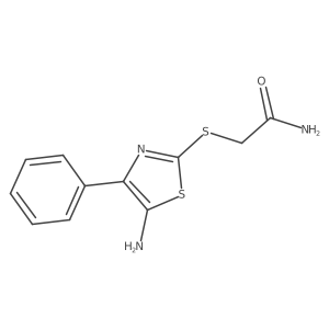 2-[(5-Amino-4-phenyl-1,3-thiazol-2-yl)thio]acetamide结构式