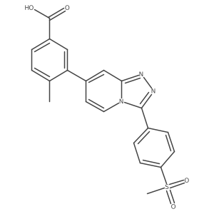 4-Methyl-3-(3-(4-(methylsulfonyl)phenyl)-[1,2,4]triazolo[4,3-a]pyridin-7-yl)benzoic acid结构式