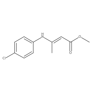 Methyl 3-(4-chlorophenylamino)but-2-enoate结构式