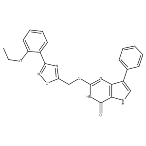 2-(((3-(2-ethoxyphenyl)-1,2,4-oxadiazol-5-yl)methyl)thio)-7-phenyl-3H-pyrrolo[3,2-d]pyrimidin-4(5H)-one Structure