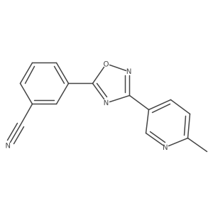 3-[3-(6-Methylpyridin-3-yl)-1,2,4-oxadiazol-5-yl]benzonitrile结构式