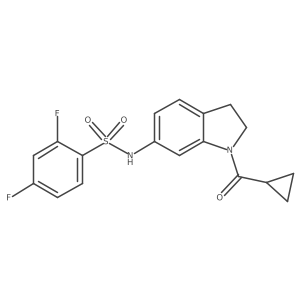 N-(1-(cyclopropanecarbonyl)indolin-6-yl)-2,4-difluorobenzenesulfonamide Structure