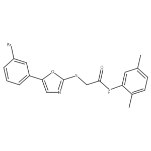 2-((5-(3-bromophenyl)oxazol-2-yl)thio)-N-(2,5-dimethylphenyl)acetamide Structure