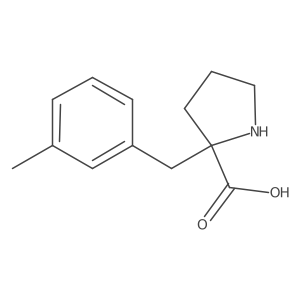 2-[(3-Methylphenyl)methyl]pyrrolidine-2-carboxylic acid结构式