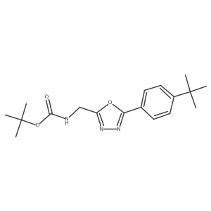 2-Tert-butyloxycarbonylaminomethyl-5-(4-tert-butylphenyl)-[1,3,4]oxadiazole结构式