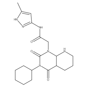 2-(3-cyclohexyl-2,4-dioxo-4a,5,6,7,8,8a-hexahydropyrido[2,3-d]pyrimidin-1-yl)-N-(5-methyl-1H-pyrazol-3-yl)acetamide Structure