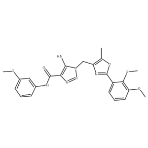 5-amino-1-{[2-(2,3-dimethoxyphenyl)-5-methyl-1,3-oxazol-4-yl]methyl}-N-(3-methoxyphenyl)-1H-1,2,3-triazole-4-carboxamide Structure