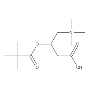 [(2R)-3-carboxy-2-[(2,2-dimethylpropanoyl)oxy]propyl]trimethylazanium Structure