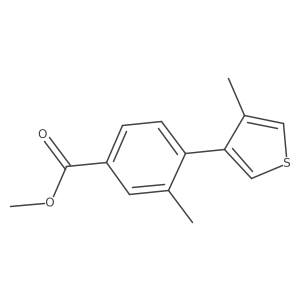 Methyl 3-methyl-4-(4-methyl-3-thienyl)benzoate结构式