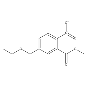 Benzoic acid, 5-(ethoxymethyl)-2-nitro-, methyl ester结构式