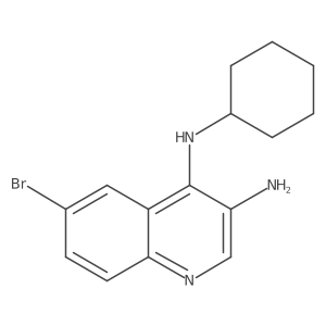 6-Bromo-N4-cyclohexylquinoline-3,4-diamine结构式