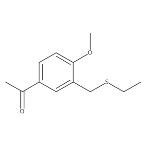 1-(3-((Ethylthio)methyl)-4-methoxyphenyl)ethan-1-one结构式