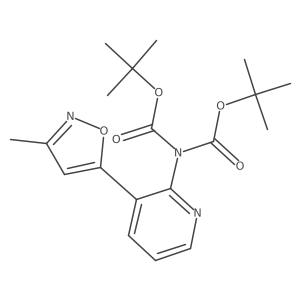 Di-tert-butyl [3-(3-methylisoxazol-5-yl)pyridin-2-yl]imidodicarbonate结构式