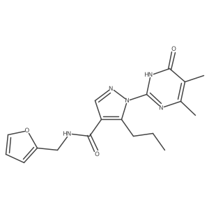 1-(4,5-dimethyl-6-oxo-1,6-dihydropyrimidin-2-yl)-N-(furan-2-ylmethyl)-5-propyl-1H-pyrazole-4-carboxamide Structure