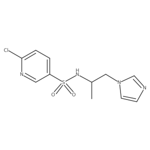 6-chloro-N-[1-(1H-imidazol-1-yl)propan-2-yl]pyridine-3-sulfonamide Structure