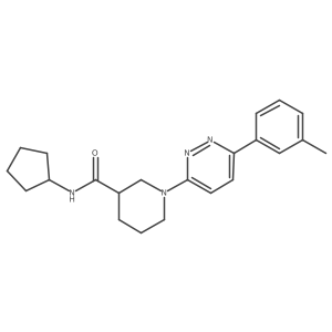 N-cyclopentyl-1-[6-(3-methylphenyl)pyridazin-3-yl]piperidine-3-carboxamide结构式