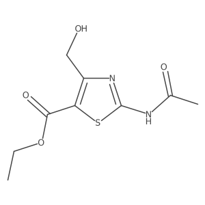 Ethyl 2-acetamido-4-(hydroxymethyl)thiazole-5-carboxylate Structure