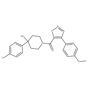 [4-(4-Chlorophenyl)-4-hydroxypiperidin-1-yl][4-(4-methoxyphenyl)-1,2,3-thiadiazol-5-yl]methanone Structure