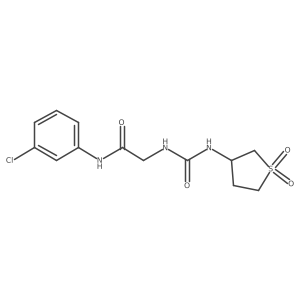 N-(3-chlorophenyl)-N~2~-[(1,1-dioxidotetrahydrothiophen-3-yl)carbamoyl]glycinamide Structure