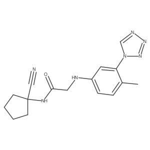 N-(1-cyanocyclopentyl)-2-{[4-methyl-3-(1H-1,2,3,4-tetrazol-1-yl)phenyl]amino}acetamide Structure
