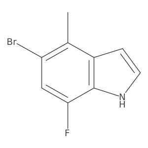 5-bromo-7-fluoro-4-methyl-1H-indole结构式