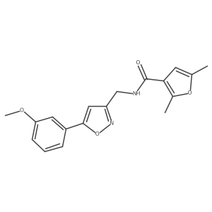 N-((5-(3-methoxyphenyl)isoxazol-3-yl)methyl)-2,5-dimethylfuran-3-carboxamide Structure