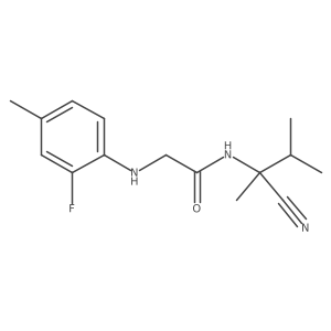 N-(1-cyano-1,2-dimethylpropyl)-2-[(2-fluoro-4-methylphenyl)amino]acetamide Structure