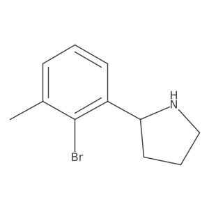 (S)-2-(2-Bromo-3-methylphenyl)pyrrolidine Structure