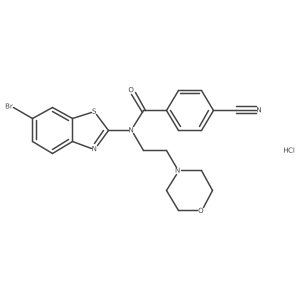 N-(6-bromobenzo[d]thiazol-2-yl)-4-cyano-N-(2-morpholinoethyl)benzamide hydrochloride结构式