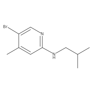 5-Bromo-N-isobutyl-4-methyl-2-pyridinamine Structure