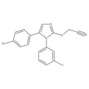 2-((5-(4-bromophenyl)-1-(3-chlorophenyl)-1H-imidazol-2-yl)thio)acetonitrile结构式
