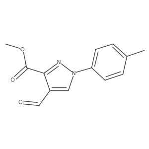 Methyl 4-formyl-1-(4-methylphenyl)-1H-pyrazole-3-carboxylate结构式