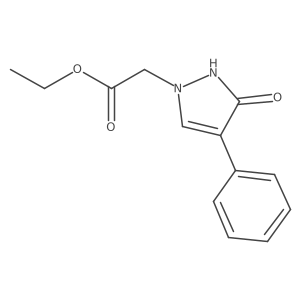 Ethyl 2,3-dihydro-3-oxo-4-phenyl-1H-pyrazole-1-acetate结构式