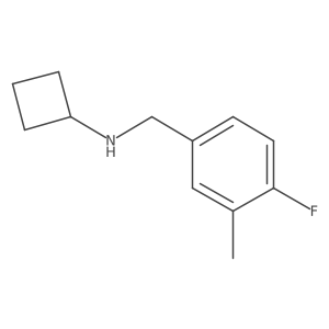 N-[(4-fluoro-3-methylphenyl)methyl]cyclobutanamine结构式