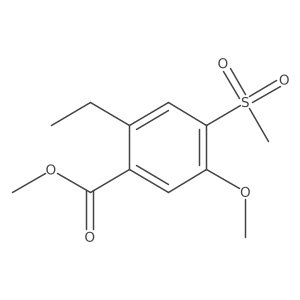 Methyl 2-ethyl-5-methoxy-4-(methylsulfonyl)benzoate结构式