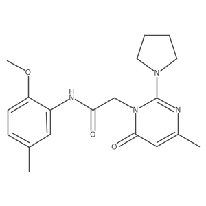 N-(2-methoxy-5-methylphenyl)-2-(4-methyl-6-oxo-2-(pyrrolidin-1-yl)pyrimidin-1(6H)-yl)acetamide Structure