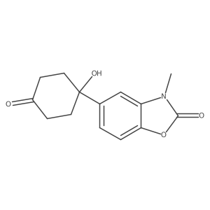 5-(1-hydroxy-4-oxo-cyclohexyl)-3-methyl-3H-benzooxazol-2-one Structure