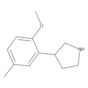 3-(2-Methoxy-5-methylphenyl)pyrrolidine Structure