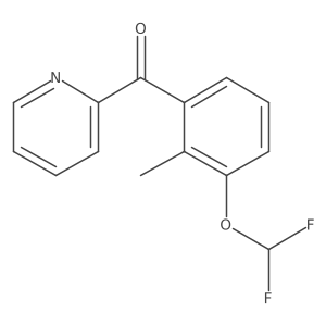 2-(3-(Difluoromethoxy)-2-methylbenzoyl)pyridine Structure