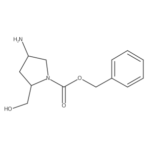 Benzyl (2R,4R)-4-amino-2-(hydroxymethyl)pyrrolidine-1-carboxylate结构式