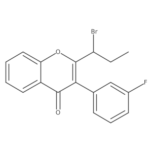 2-(1-Bromopropyl)-3-(3-fluorophenyl)-4H-1-benzopyran-4-one结构式