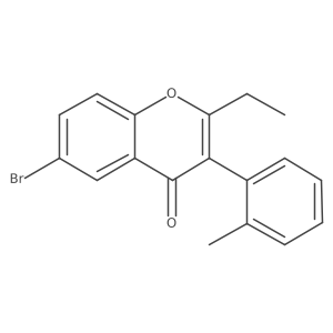6-Bromo-2-ethyl-3-o-tolyl-4H-chromen-4-one结构式