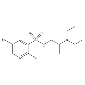 5-bromo-2-chloro-N-[2-(diethylamino)propyl]pyridine-3-sulfonamide结构式