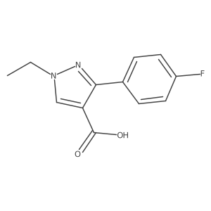 1-Ethyl-3-(4-fluorophenyl)pyrazole-4-carboxylic acid结构式