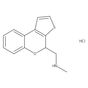 N-methyl-1-(4H-thieno[2,3-c]chromen-4-yl)methanamine hydrochloride结构式