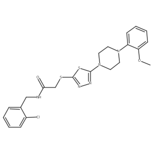 N-(2-chlorobenzyl)-2-((5-(4-(2-methoxyphenyl)piperazin-1-yl)-1,3,4-thiadiazol-2-yl)thio)acetamide Structure